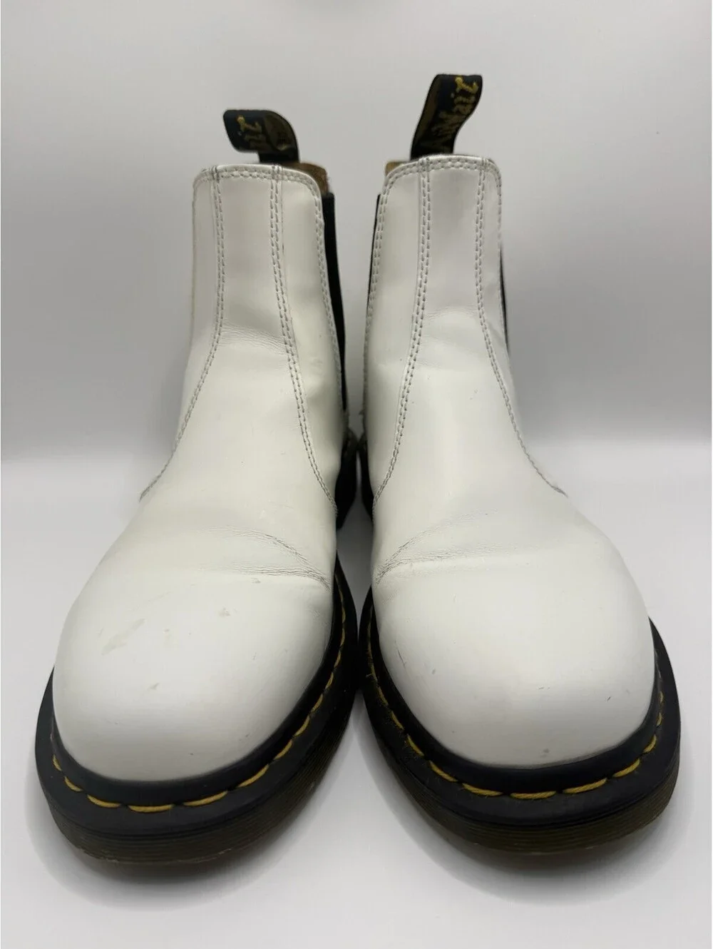 Dr Martens Chelsea Boots 2976 Women's Size 10 White Leather Men's 9